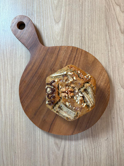 Banana Walnut Millet Cake — made with jowar and almond flour, no refined flour, no refined sugar, no refined oil.
