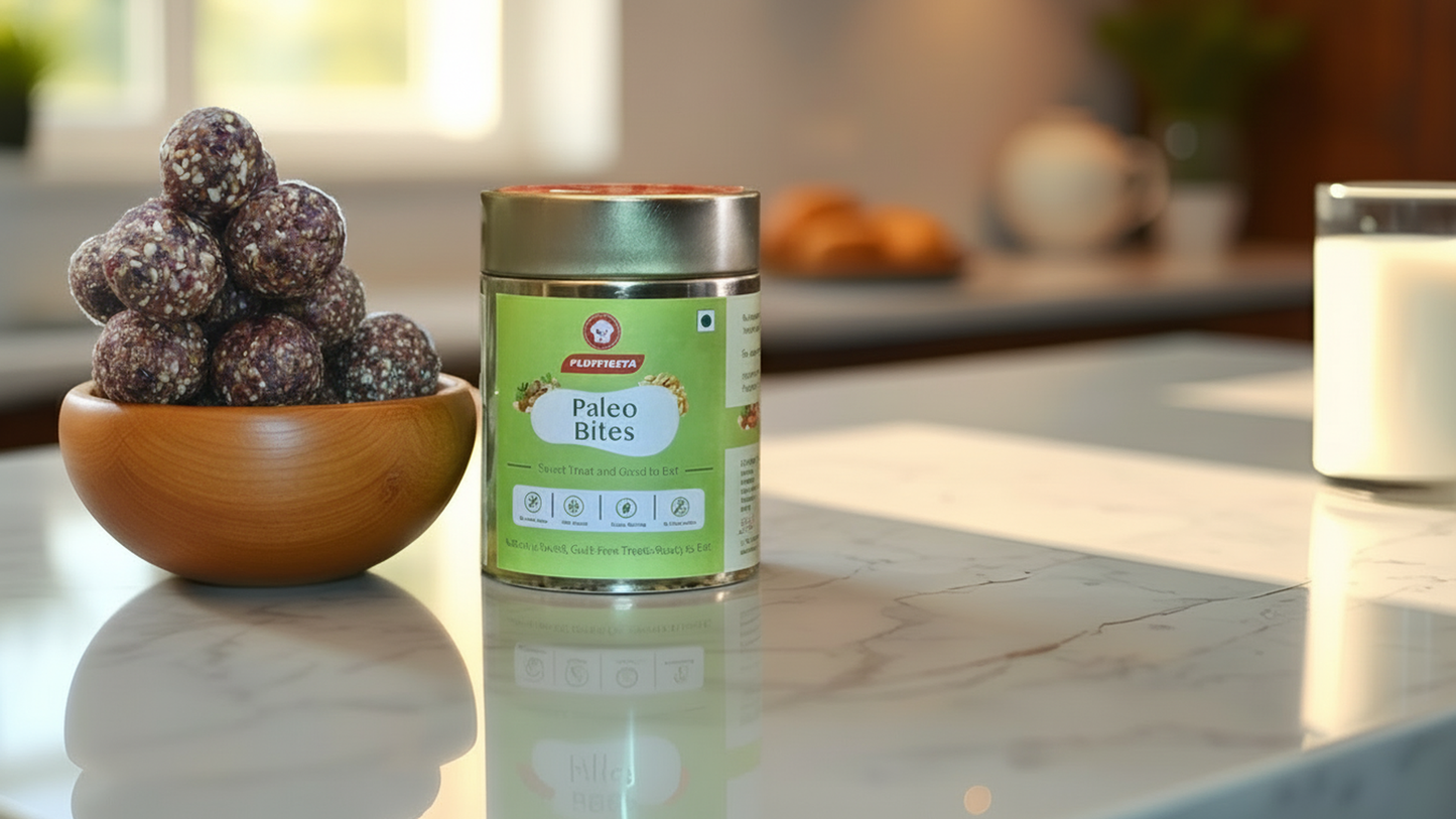 Fluffiesta Paleo Bites – Premium Dry Fruit Laddoos & Energy Bites