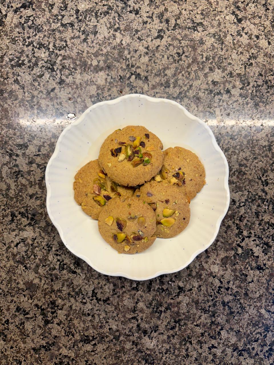 Pistachio Nankhatai – Whole Wheat, Besan & Desi Ghee Shortbread