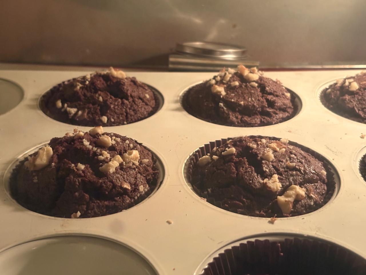 Whole Wheat Chocolava Muffins