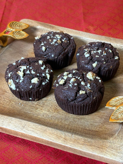 Whole Wheat Chocolava Muffins