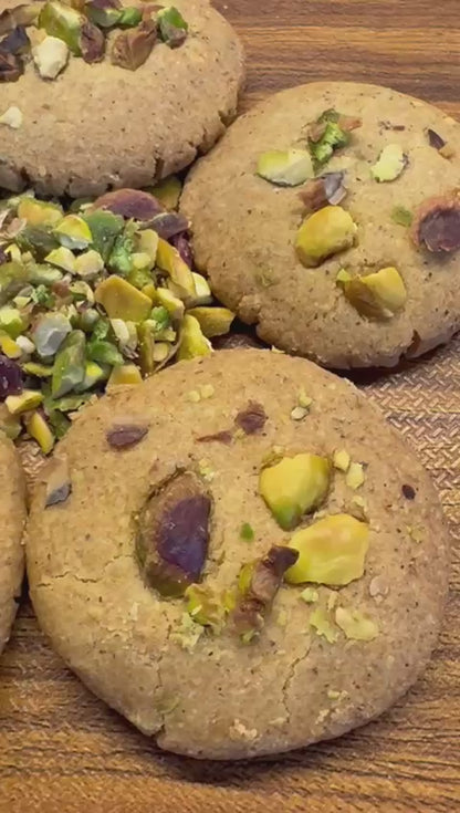 Pistachio Nankhatai – Whole Wheat, Besan & Desi Ghee Shortbread